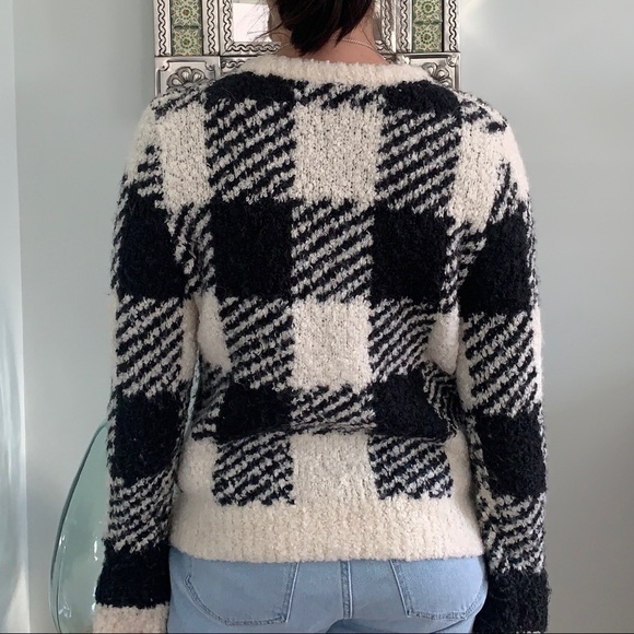 J Crew Buffalo Plaid Boucle Sweater - Picture 4 of 10